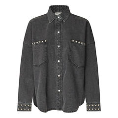 Lollys Laundry - Veida Denim Overshirt | Yıkanmış Siyah