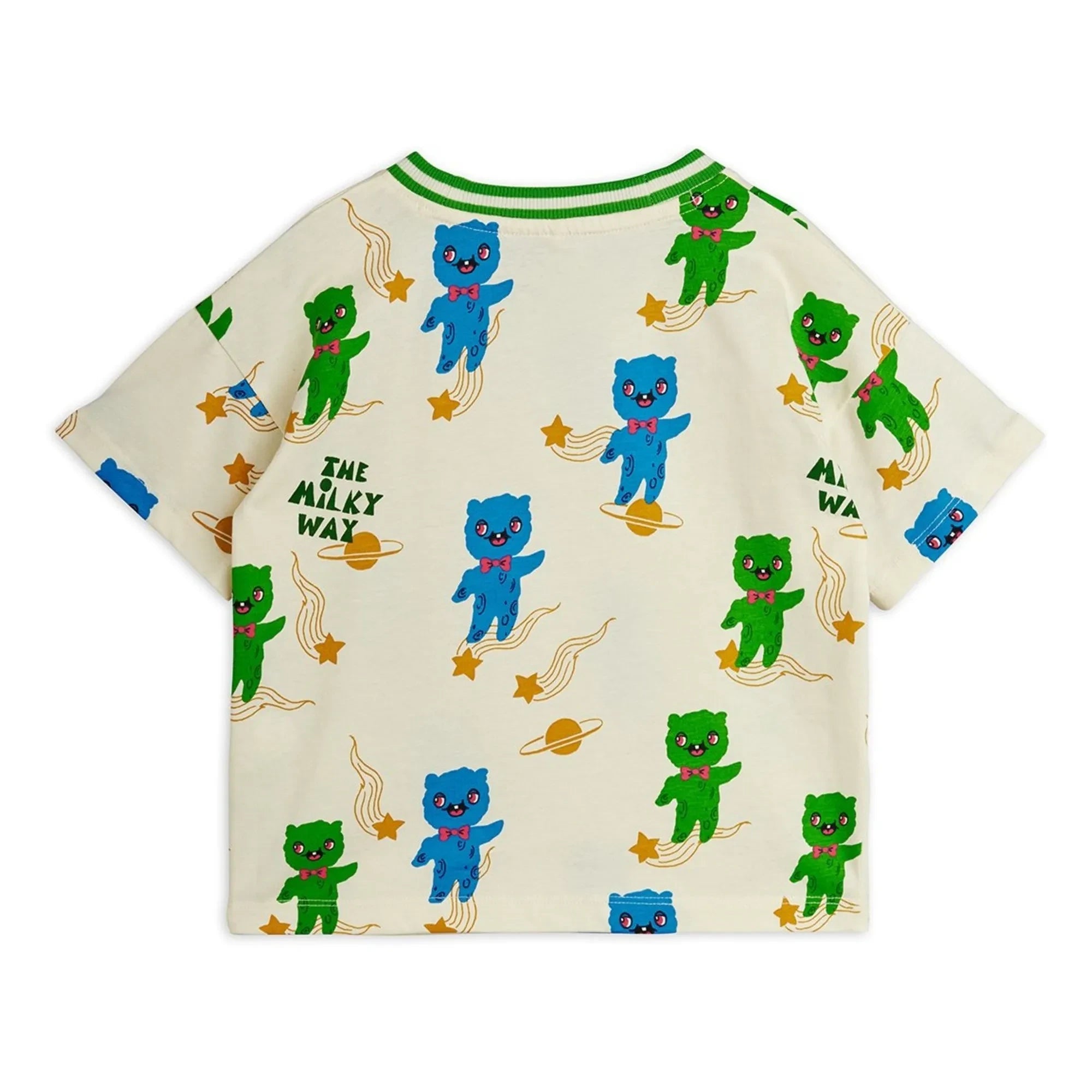 Mini Rodini - Aliens organik pamuklu T-shirt | Ecru