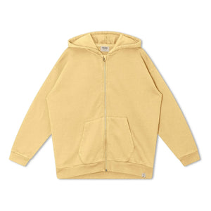 Matona - Organik pamuklu kapüşonlu fermuarlı sweatshirt | Soluk sarı