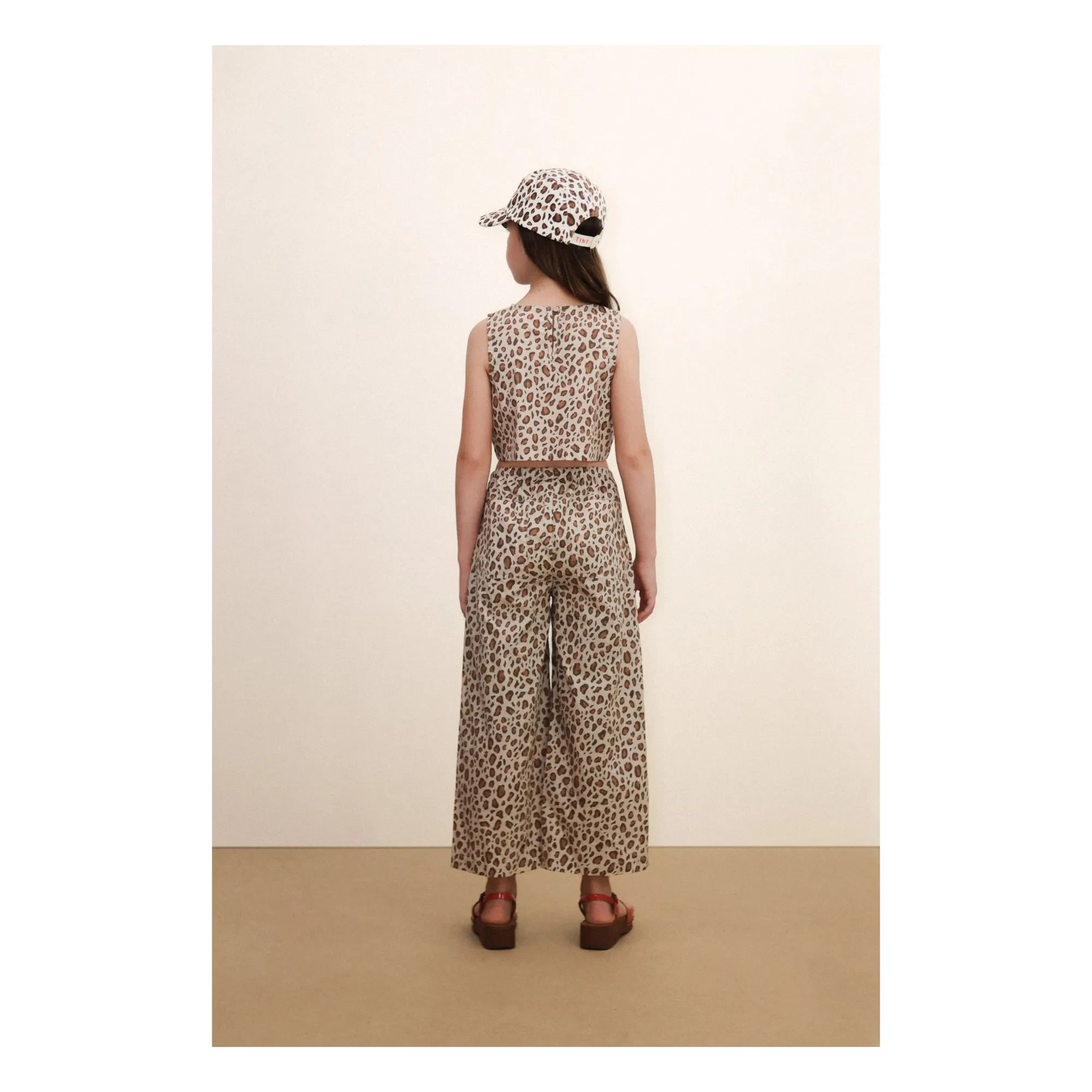 Tinycottons - Poplin Leopar Pantolon | Kahverengi