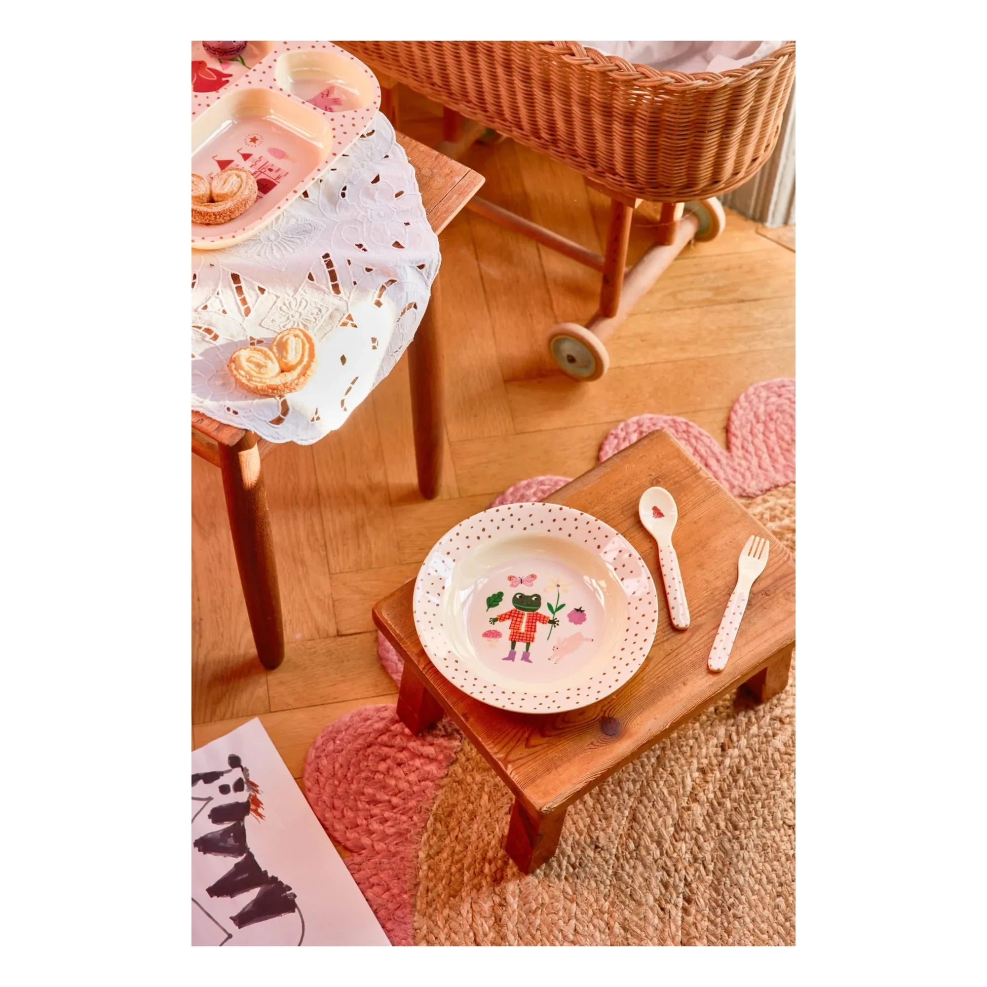 Rice - Fairy Tale melamin çorba tabağı | Pembe