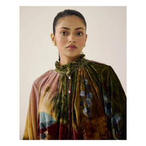 CORD - Farmer Lakeside Kadife Bluz | Bordo