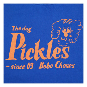 Bobo Choses - The Dog Pickles organik pamuk sweatshirt | Kraliyet mavisi