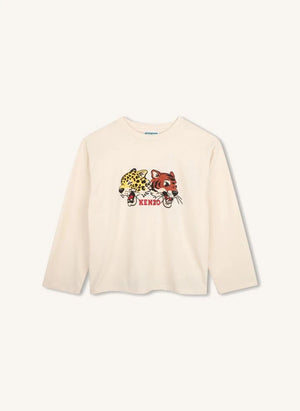 Kenzo - Kenzo Têtes Tigres Tişört | Beyaz