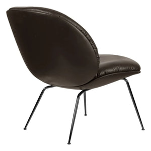 Gubi - Beetle Yumuşak deri lounge sandalye, Gamfratesi | Kahve