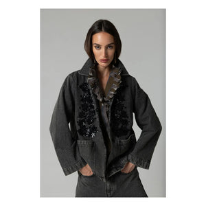 Virginie de Vinster - Emile Denim Ceket | Kömür grisi