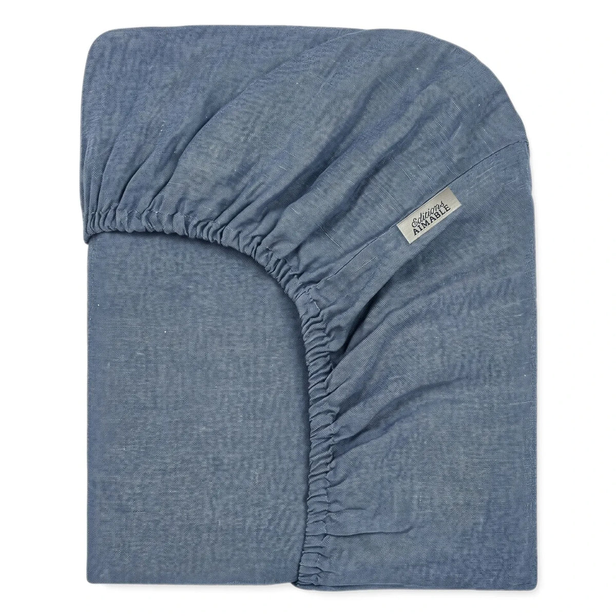 Editions Aimable - Doris fitted çarşaflar | Mavi Chambray