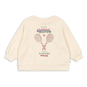 Konges Sløjd - Loupy Match organik pamuklu sweatshirt | Krem