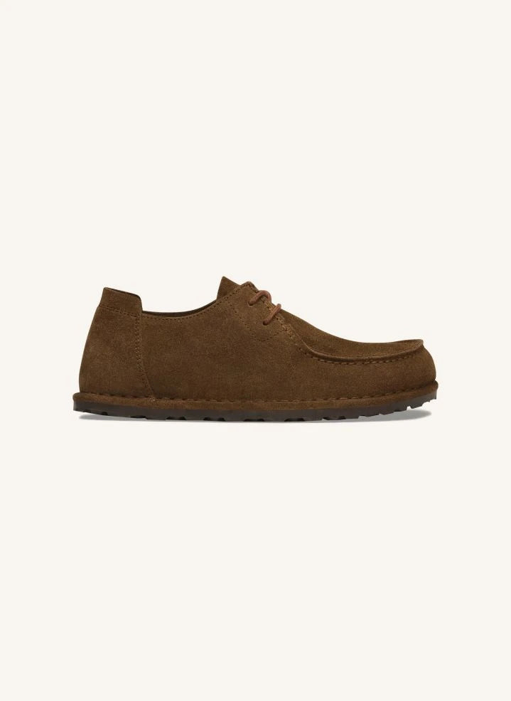 BIRKENSTOCK - Utti لوفر من الجلد السويدي مع دانتيل | بني فاتح