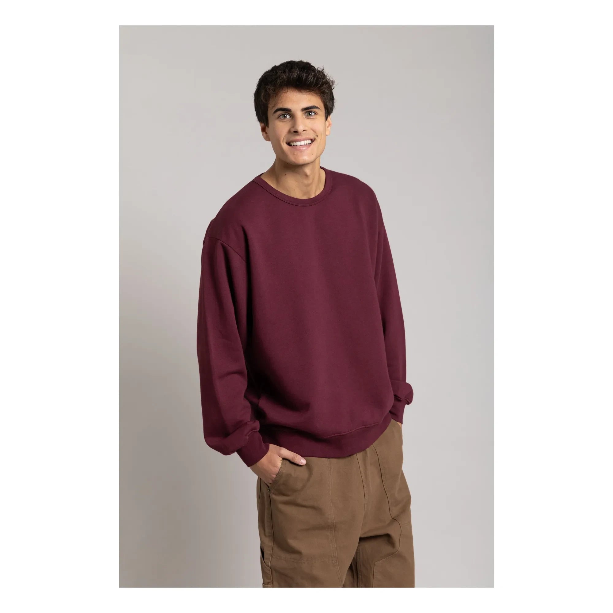 Smallable Man - Organik pamuklu sweatshirt | Aubergine