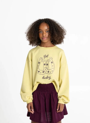 Hundred Pieces - Belmont Lucky Organik Pamuk Sweatshirt | أصفر فاتح