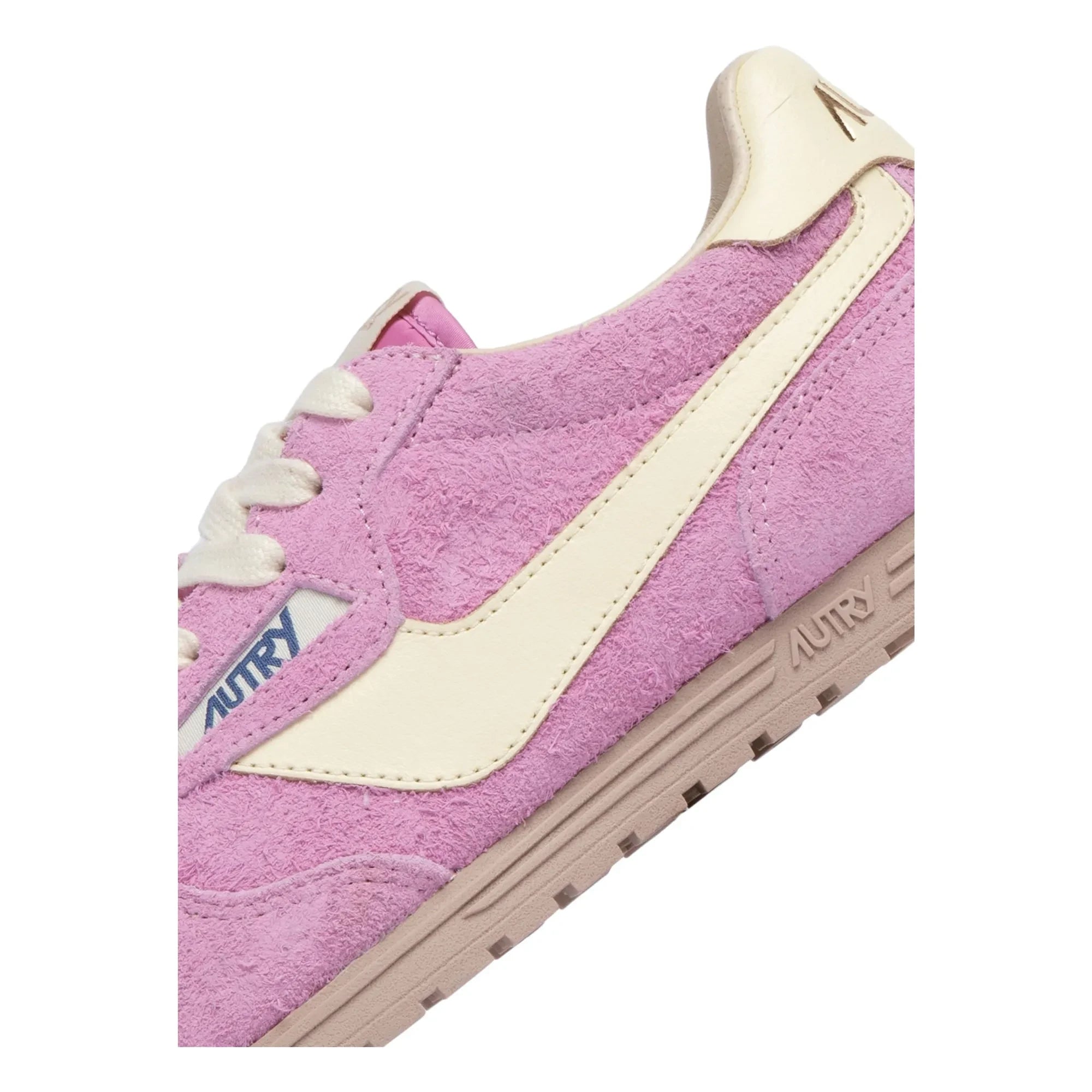 Autry - Windspin Low İki Renkli Süet ve Deri Sneakers | Pembe