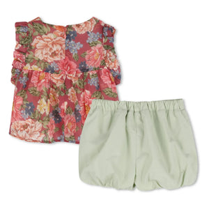 Chloé - Organik Pamuk Fleurie Üst ve Bloomer Seti | Rosewood