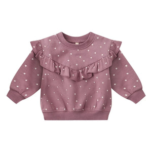 Quincy Mae - Bez Kısa Kollu Sweatshirt | Magenta