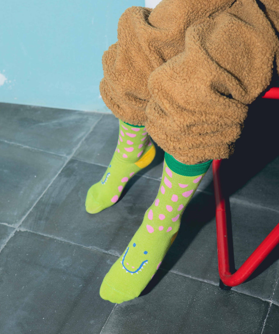 Eat My Socks - Çocuk Komik Timsah Çorap - Dinossi