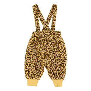 Piupiuchick - Leopard Salopet Pantolon Organik pamuklu polar | Hardal