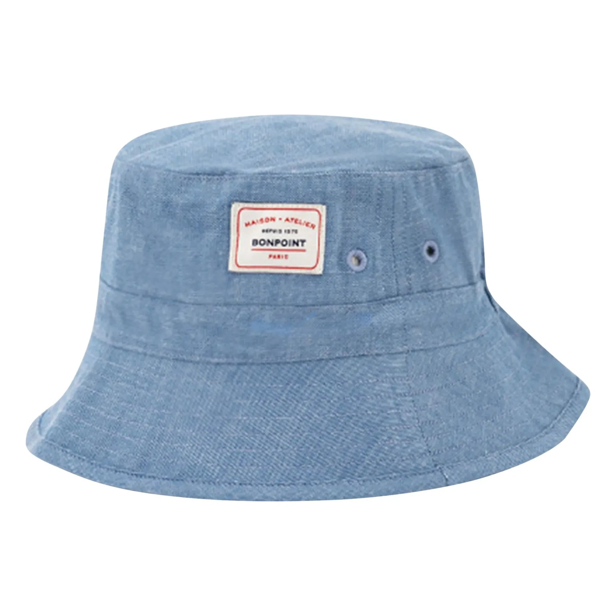 Bonpoint - Piob Chambray Organik Pamuk Şapka | Mavi
