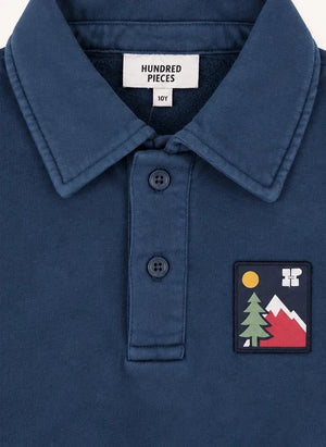 Hundred Pieces - Phoenix Mountain سويت شيرت قطن عضوي | رمادي أزرق