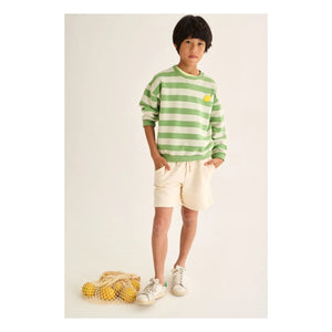 Cozmo - Dan Lemon Çizgili Sweatshirt | Meadow Green