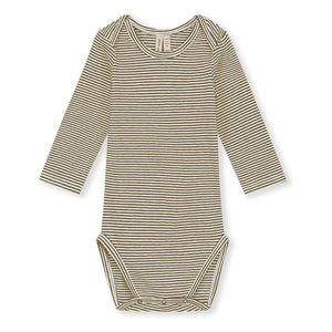Gray Label - Çizgili body Organik pamuk | Haki kahverengi