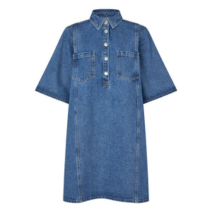 Lollys Laundry - Mola Pamuk Elbise | Denim mavi