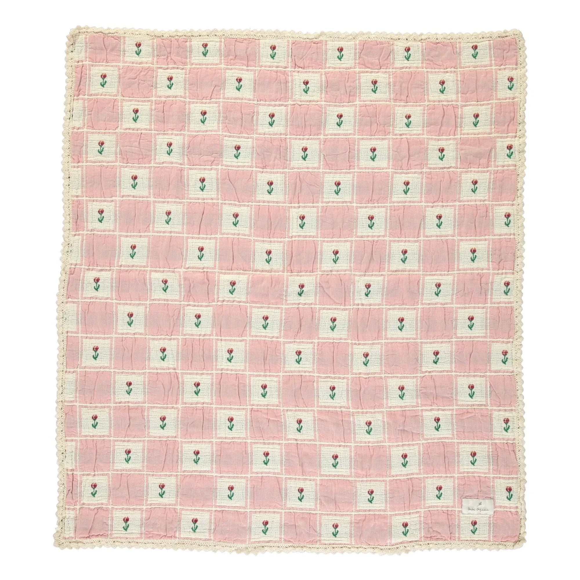 Bebe Organic - Bella Tulipes Organik Pamuklu Battaniye | Pembe