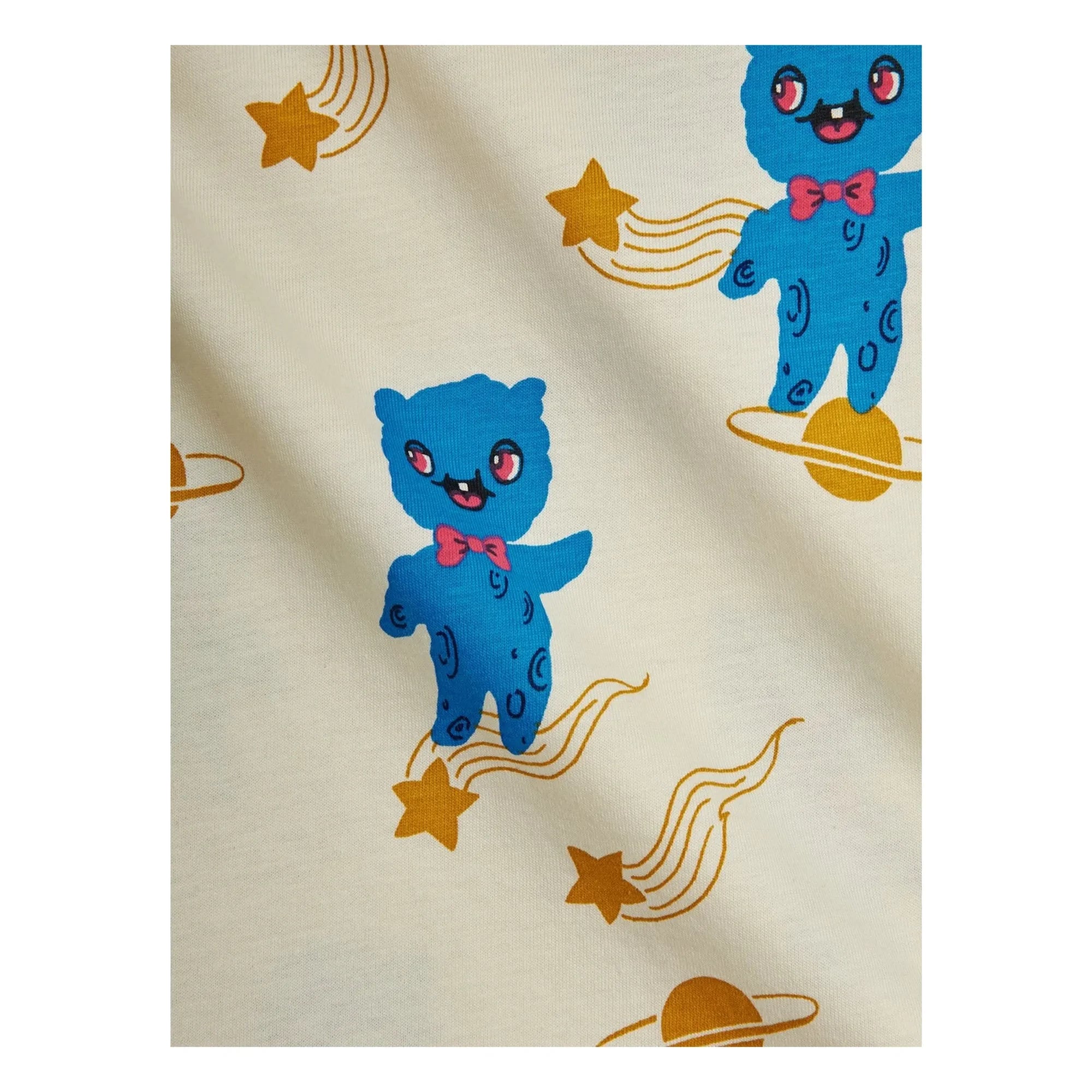 Mini Rodini - Aliens organik pamuklu T-shirt | Ecru