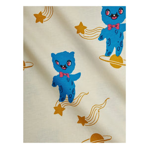 Mini Rodini - Aliens organik pamuklu T-shirt | Ecru