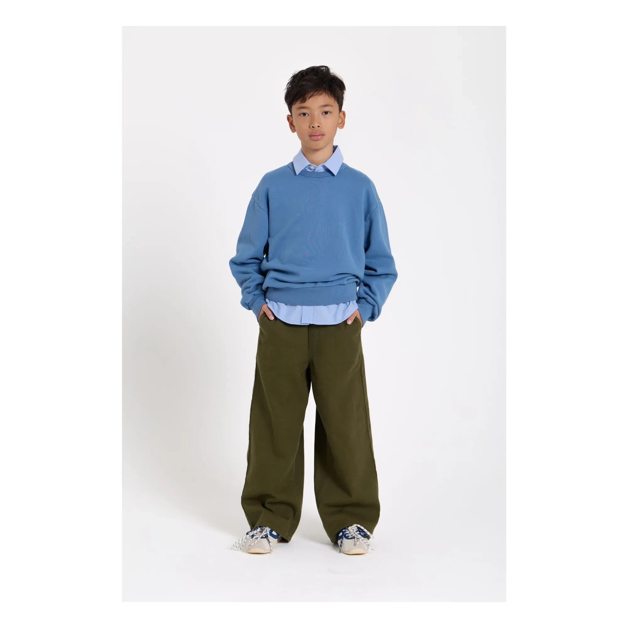 Smallable Kid - Burt Twill Geniş Paça Pantolon | Haki