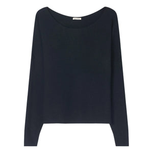 American Vintage - Damsville Yün Kayık Yaka Sweatshirt | Siyah