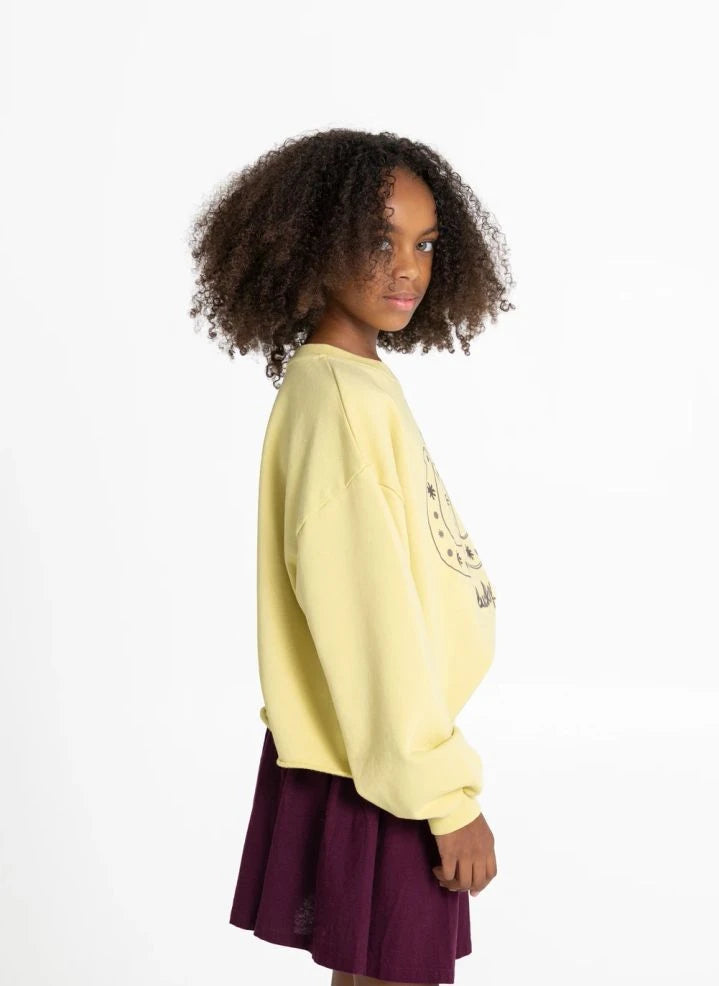 Hundred Pieces - Belmont Lucky Organik Pamuk Sweatshirt | أصفر فاتح