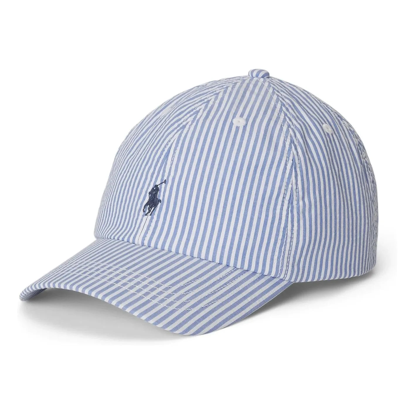 Ralph Lauren - Çizgili Logo Şapka | Mavi