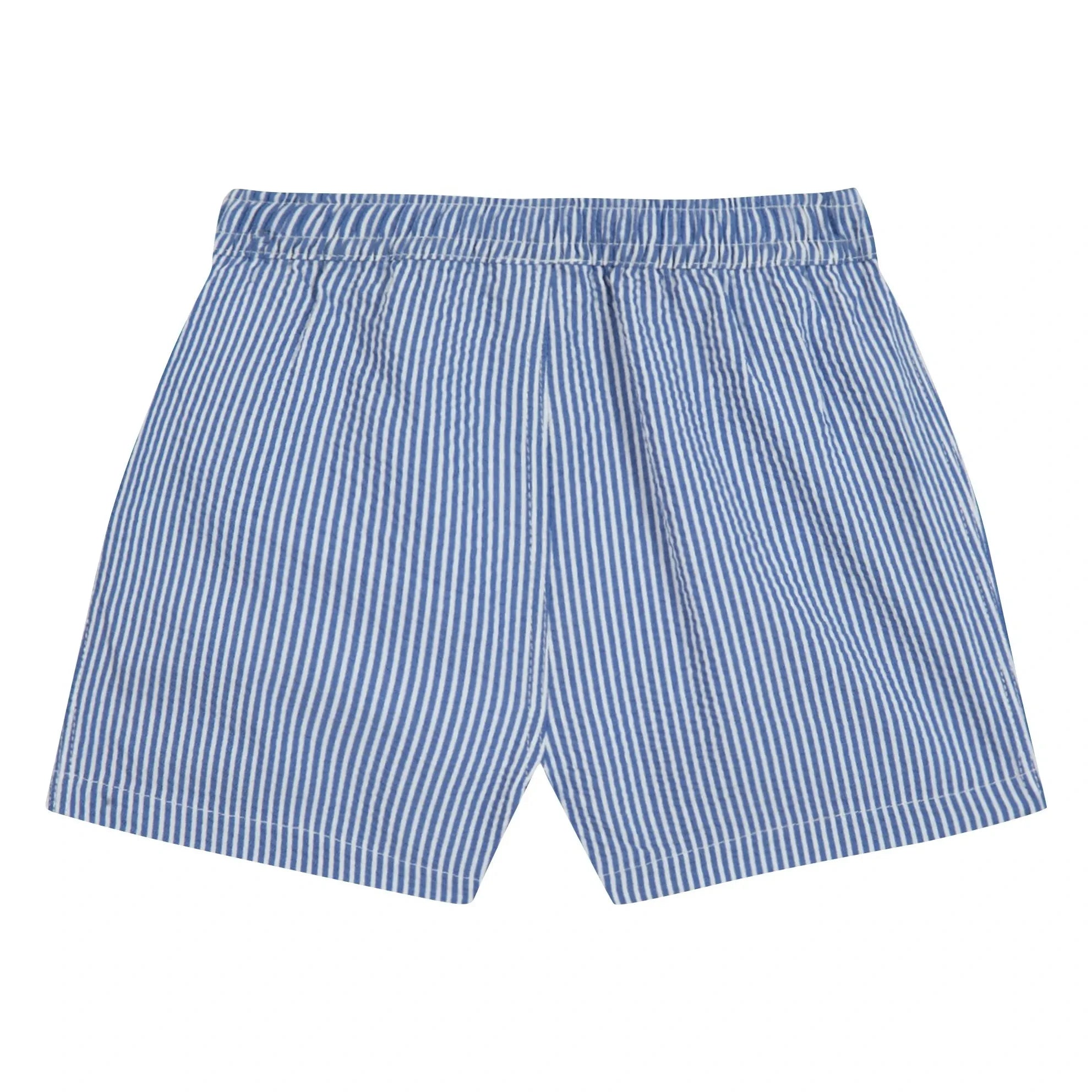 Bonton - Çizgili Bebek Mayo Şortu | Azure blue