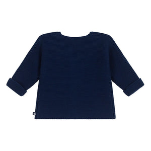 Petit Bateau - Barby organik pamuklu hırka | Lacivert
