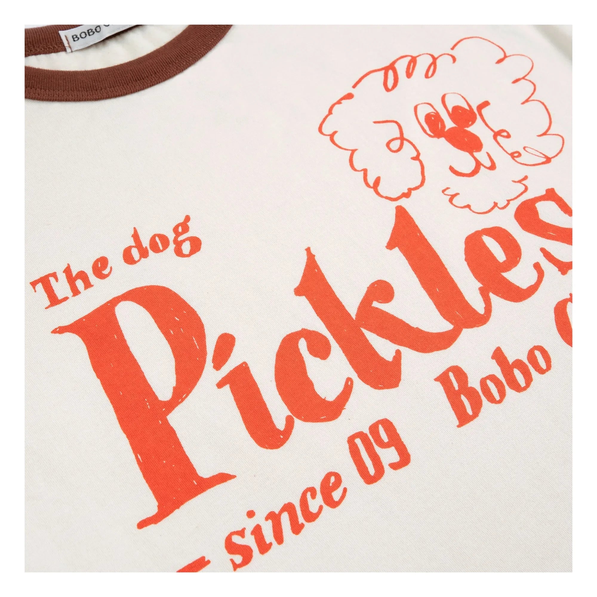 Bobo Choses - The Dog Pickles Organik pamuklu T-shirt | Beyaz