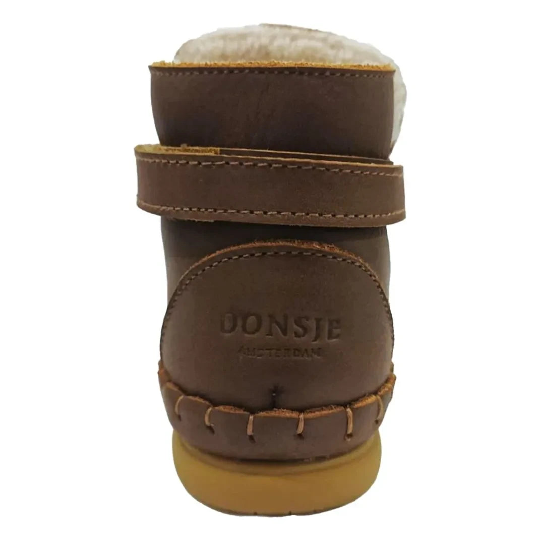 Donsje - Klasik Dubu Ayıcıklı Kürklü Botlar | Kahverengi