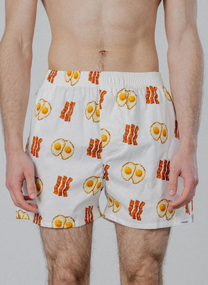 Pockies - Kahvaltı Boxer Şort | Beyaz