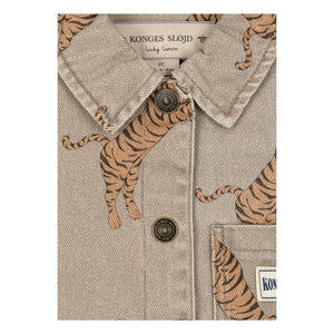 Konges Sløjd - Magot Tigers Organik Pamuklu Denim Gömlek | Bej