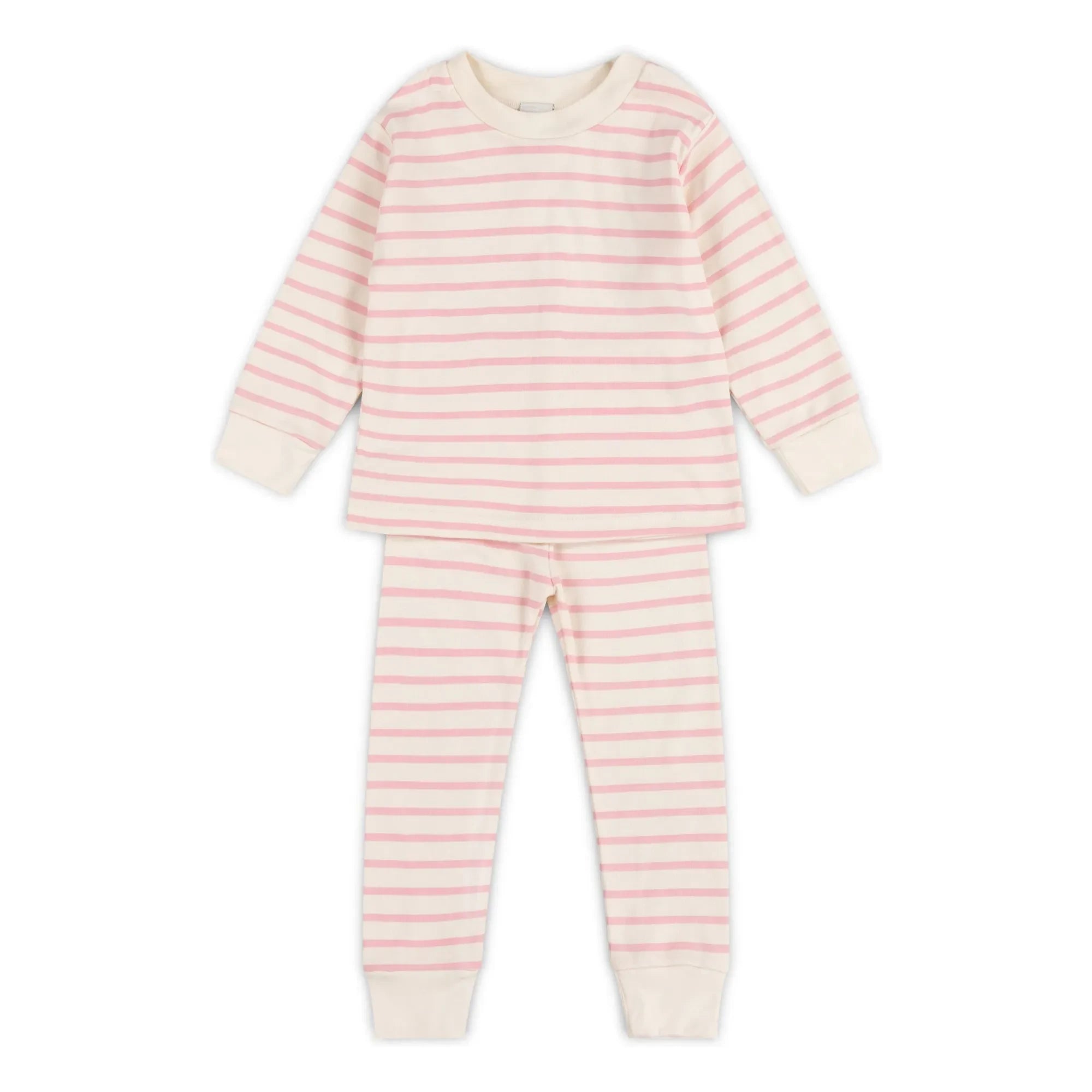 Sleepy Doe - Organik pamuklu çizgili pijama | Pembe