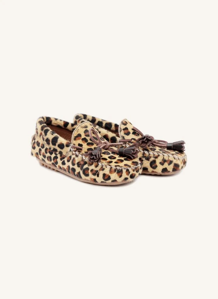 Pèpè - Leopar Desenli Loafer Ayakkabılar | Bej