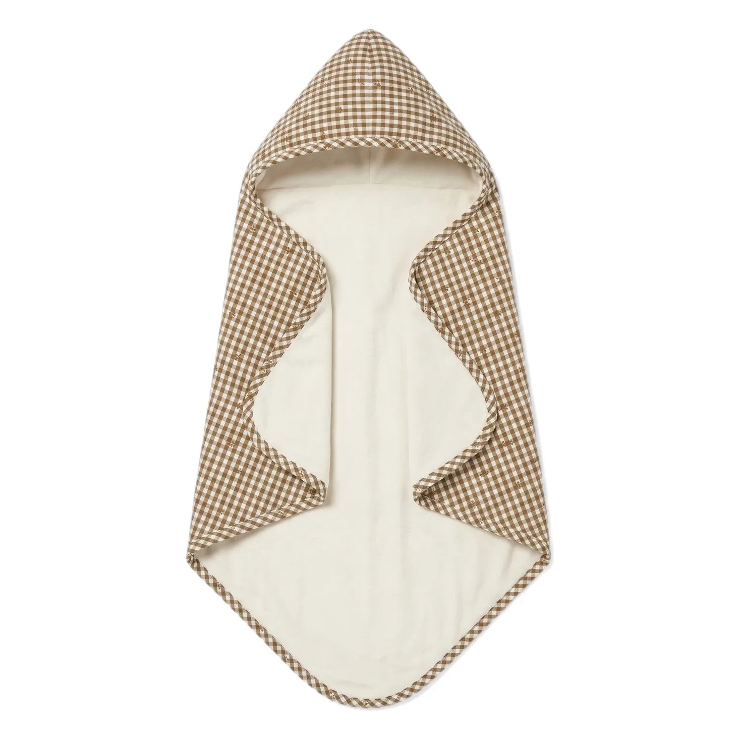 Editions Aimable - Charles bath cape | Noisette Vichy Pamuk