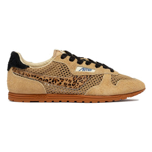 Autry - Windspin Low Leopard Süet Sneakers | Camel