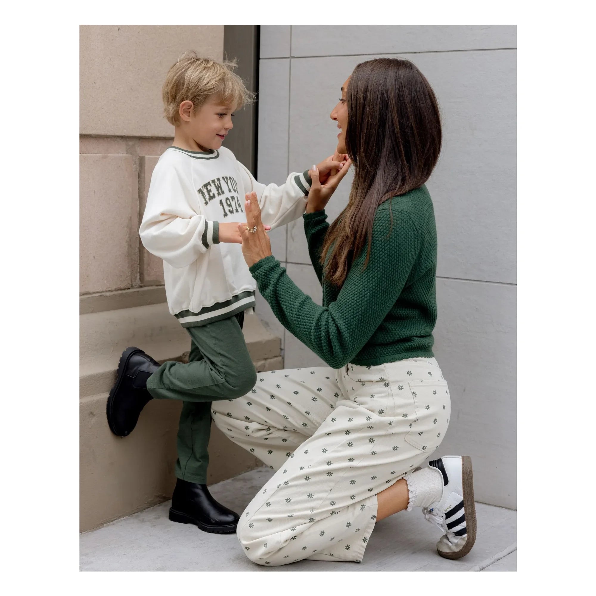 Rylee + Cru - Raglan Sweat New York Mini | Ekru