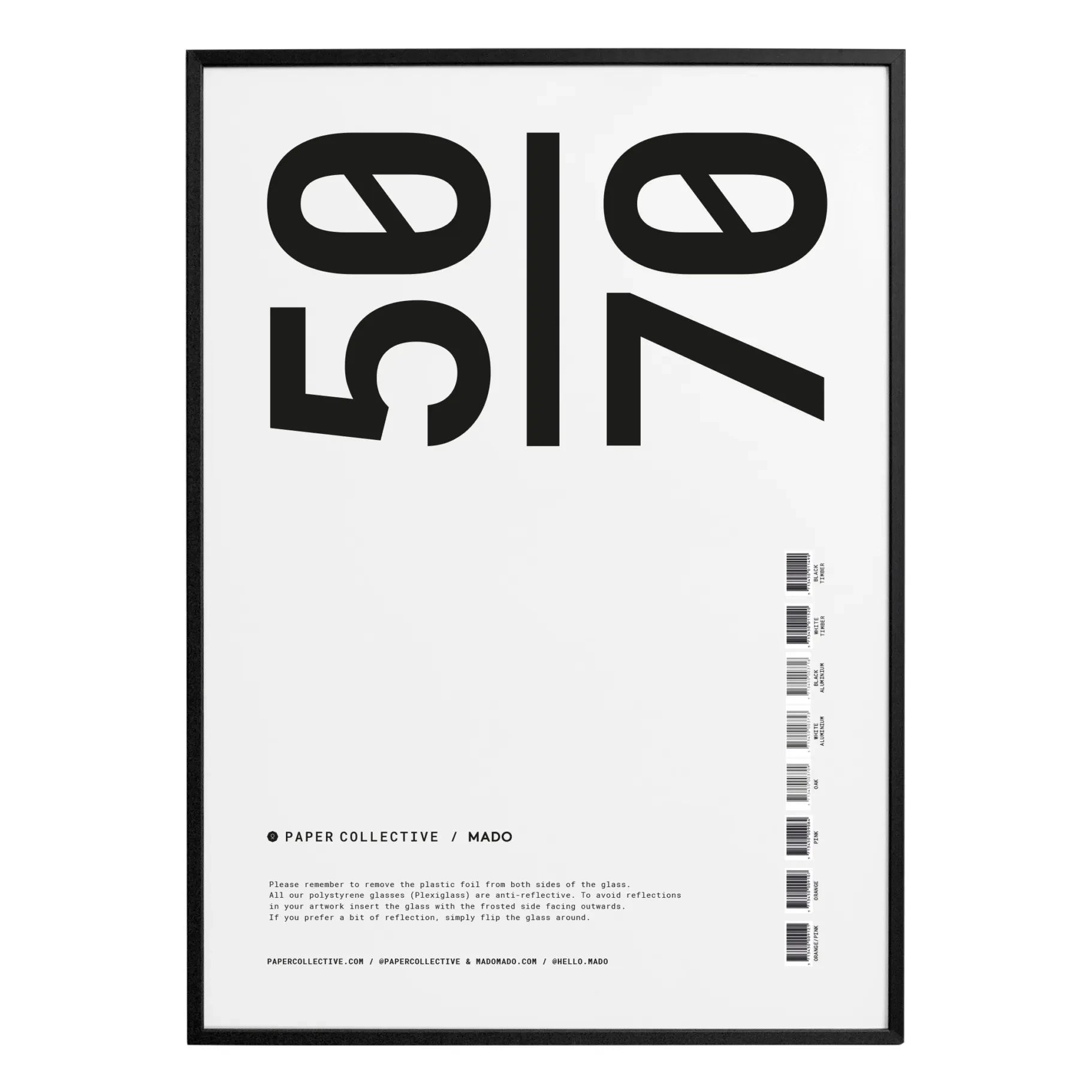 Paper Collective - Ahşap çerçeve | Siyah