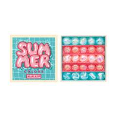 Billes & Co - Summer Bouée Set - 25 Marbles | Pembe