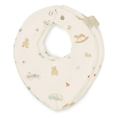 Cam Cam - Vintage Oyuncaklar Bandana Önlük - 2'li Set | Bej