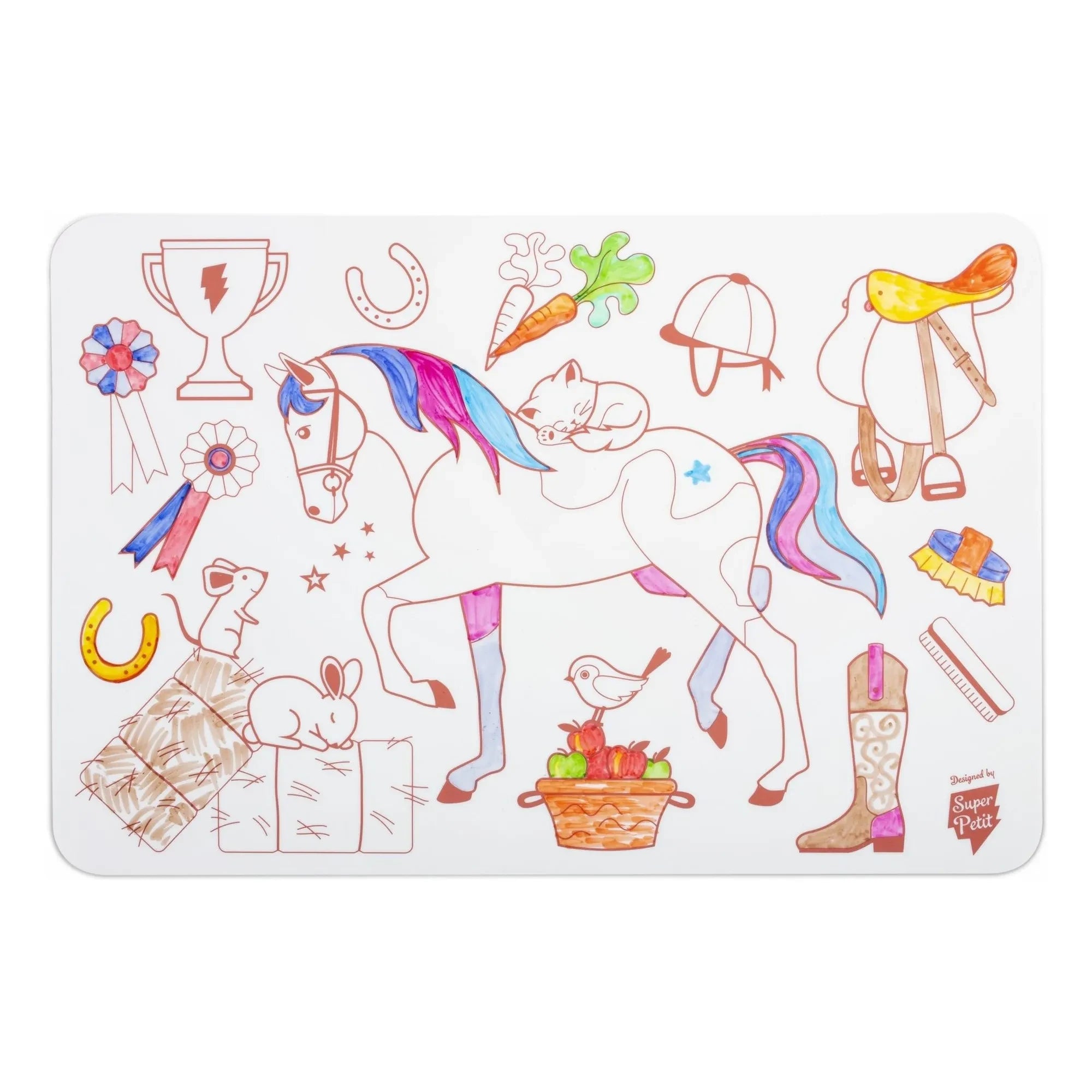 Superpetit - 4 keçeli Pony mini boyama seti
