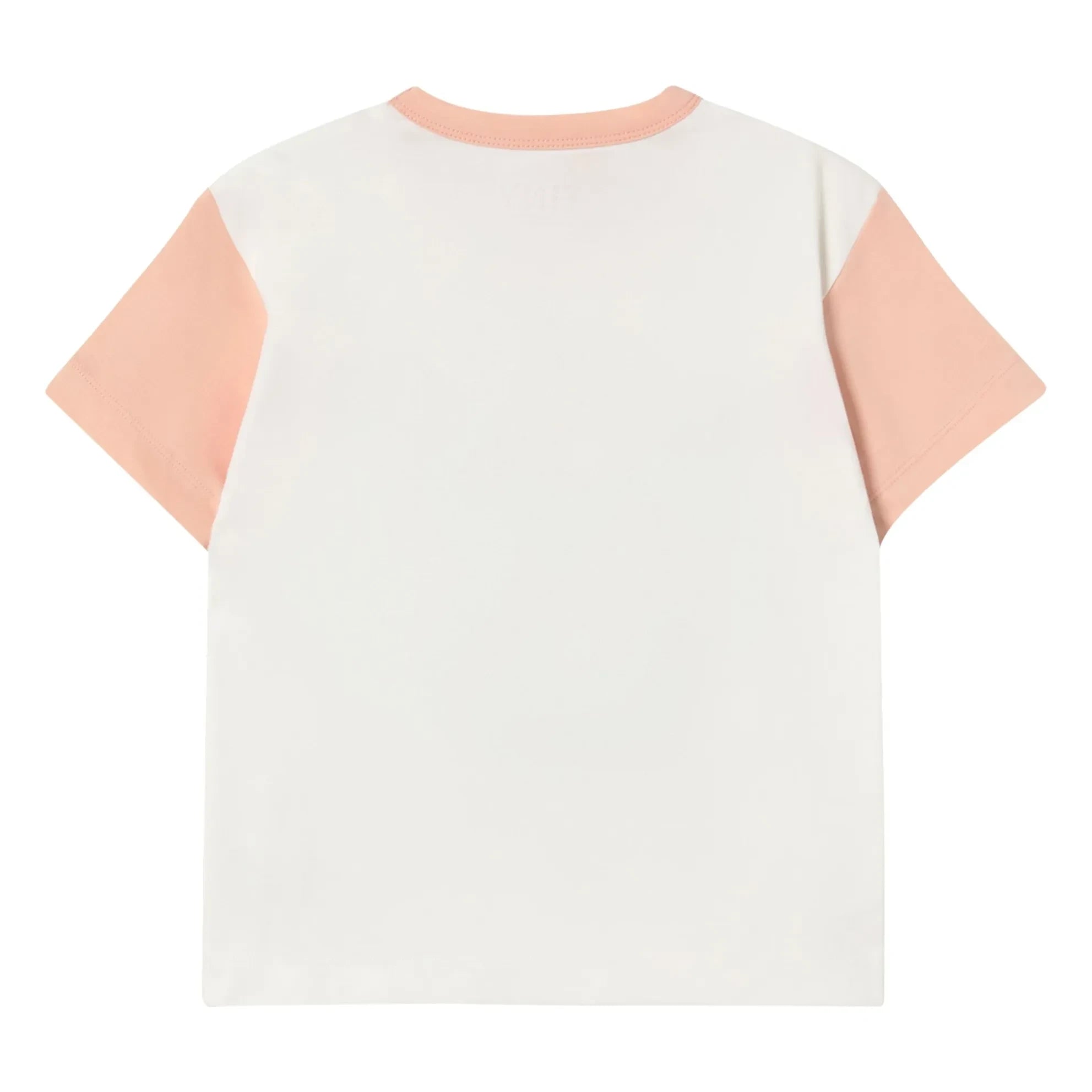 Tinycottons - Giverny Renk Bloklu Organik Pamuklu Tişört | Pudra Pembe