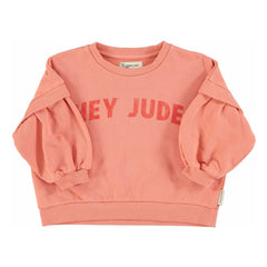 Piupiuchick - Hey Jude organik pamuklu volanlı sweatshirt | Mercan