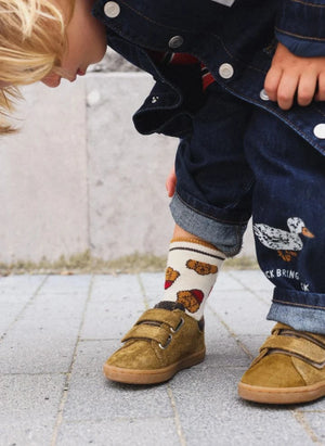 Lazare - Mahaut Tartan Sneakers | Haki kahverengi